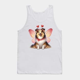 Valentine Fairy Shetland Sheepdog Tank Top